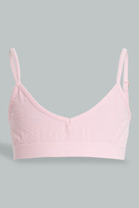 Redtag-White/Pink-Jacquard-Bra-(2Pack)-365,-Colour:Assorted,-Filter:Senior-Girls-(9-to-14-Yrs),-GSR-Bras,-New-In,-New-In-GSR,-Non-Sale,-Section:Kidswear-Senior-Girls-9 to 14 Years