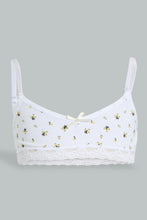 Load image into Gallery viewer, Redtag-White-Floral/Yellow-Bra-(2Pack)-365,-Character,-Colour:Assorted,-ESS,-Filter:Senior-Girls-(9-to-14-Yrs),-GSR-Bras,-New-In,-New-In-GSR,-Non-Sale,-Section:Kidswear-Senior-Girls-9 to 14 Years
