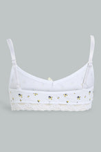 Load image into Gallery viewer, Redtag-White-Floral/Yellow-Bra-(2Pack)-365,-Character,-Colour:Assorted,-ESS,-Filter:Senior-Girls-(9-to-14-Yrs),-GSR-Bras,-New-In,-New-In-GSR,-Non-Sale,-Section:Kidswear-Senior-Girls-9 to 14 Years
