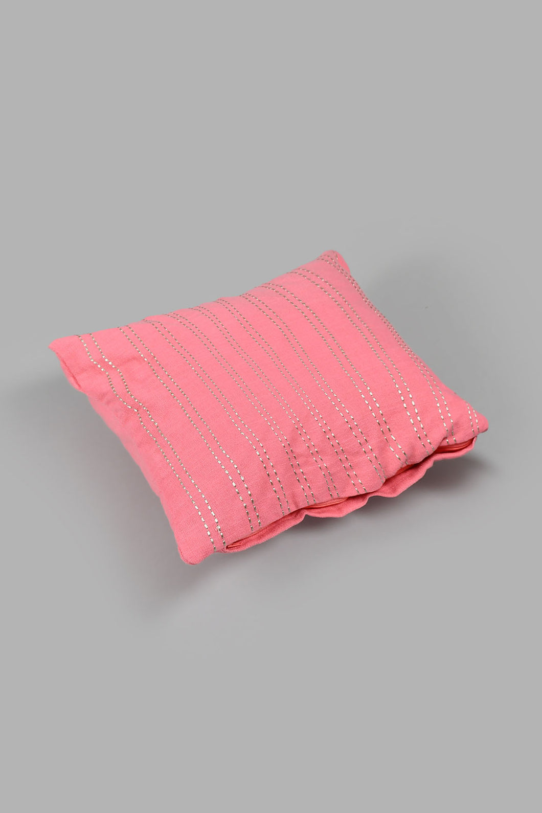 Redtag-Pink-Dotted-Line-Embroidered-Cushion-Colour:Pink,-Filter:Home-Bedroom,-HMW-BED-Cushions,-New-In,-New-In-HMW-BED,-Non-Sale,-S22A,-Section:Homewares-Home-Bedroom-