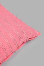 تنزيل الصورة على معرض الصور، Redtag-Pink-Dotted-Line-Embroidered-Cushion-Colour:Pink,-Filter:Home-Bedroom,-HMW-BED-Cushions,-New-In,-New-In-HMW-BED,-Non-Sale,-S22A,-Section:Homewares-Home-Bedroom-
