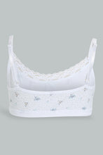 Load image into Gallery viewer, Redtag-White-Floral/Grey-Melange-Bra-(2Pack)-365,-Character,-Colour:Assorted,-ESS,-Filter:Senior-Girls-(9-to-14-Yrs),-GSR-Bras,-New-In,-New-In-GSR,-Non-Sale,-Section:Kidswear-Senior-Girls-9 to 14 Years
