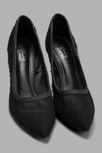 Load image into Gallery viewer, Redtag-Black-Lurex-Court-Court-Shoes-Women&#39;s-
