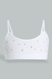 Redtag-White-Floral/Light-Blue/White-Seamless-Bra-(3Pack)-365,-Colour:Assorted,-Filter:Senior-Girls-(9-to-14-Yrs),-GSR-Bras,-New-In,-New-In-GSR,-Non-Sale,-Section:Kidswear-Senior-Girls-9 to 14 Years