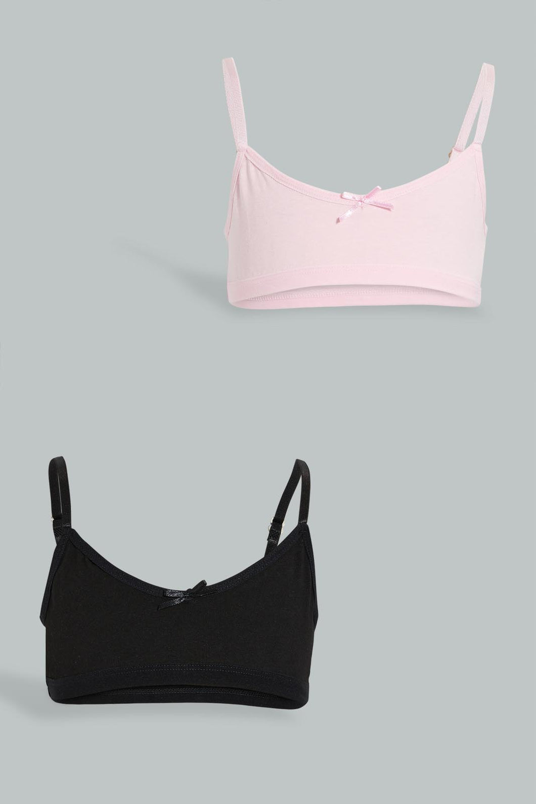 Redtag-Lt-Pink/Black-Bra-(2Pack)-365,-Colour:Assorted,-Filter:Senior-Girls-(9-to-14-Yrs),-GSR-Bras,-New-In,-New-In-GSR,-Non-Sale,-Section:Kidswear-Senior-Girls-9 to 14 Years