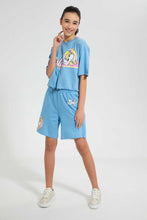 تنزيل الصورة على معرض الصور، Redtag-Light-Blue-Lola-Bunny-Short-Joggers-Senior-Girls-9 to 14 Years
