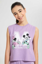 تنزيل الصورة على معرض الصور، Redtag-Purple-Mickey-&amp;-Minnie-Mouse-Girls-Top-Active-Tees-Senior-Girls-9 to 14 Years
