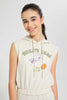 Redtag-Grey-Melange-Space-Jam-Hooded-Top-Active-Tees-Senior-Girls-9 to 14 Years