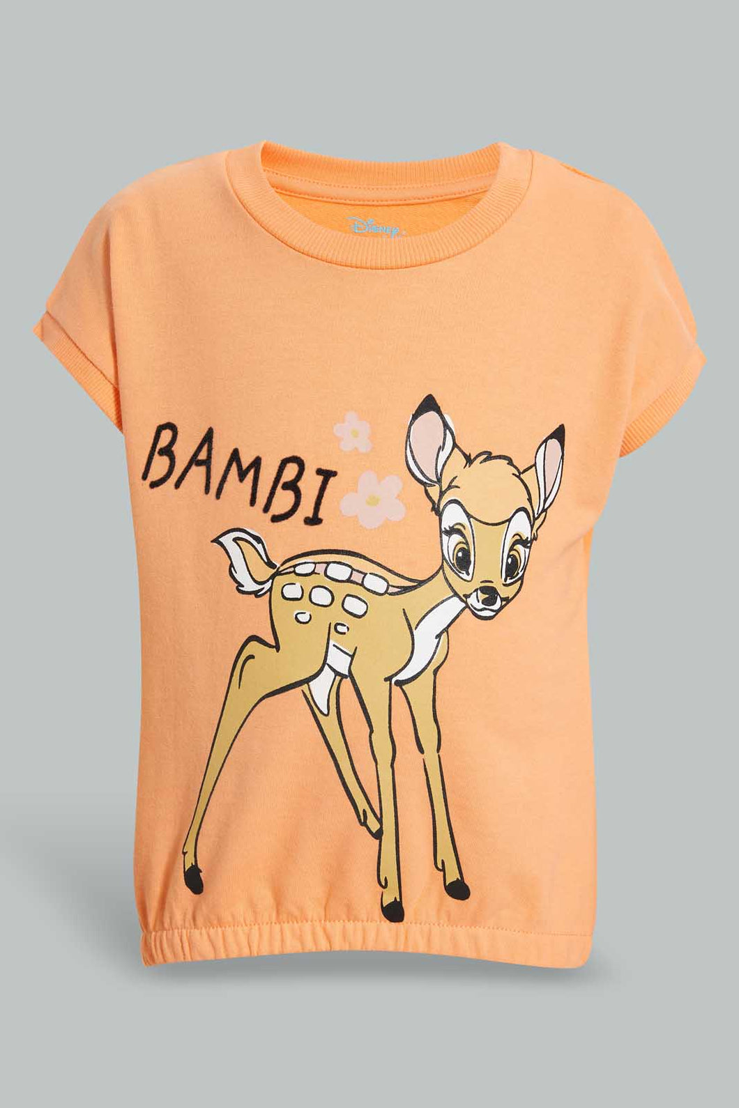 Redtag-Coral-Bambi-Sweat-T-Shirt-All-Over-Prints-Infant-Girls-3 to 24 Months