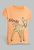 Redtag-Coral-Bambi-Sweat-T-Shirt-All-Over-Prints-Infant-Girls-3 to 24 Months