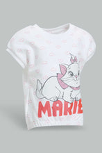 تنزيل الصورة على معرض الصور، Redtag-White-Marie-Sweat-T-Shirt-All-Over-Prints-Infant-Girls-3 to 24 Months
