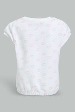 تنزيل الصورة على معرض الصور، Redtag-White-Marie-Sweat-T-Shirt-All-Over-Prints-Infant-Girls-3 to 24 Months
