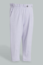 Load image into Gallery viewer, Redtag-Lilac-Knitted-Acid-Wash-Jegging-Trousers-Infant-Girls-3 to 24 Months
