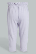 Load image into Gallery viewer, Redtag-Lilac-Knitted-Acid-Wash-Jegging-Trousers-Infant-Girls-3 to 24 Months
