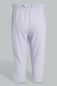 Redtag-Lilac-Knitted-Acid-Wash-Jegging-Trousers-Infant-Girls-3 to 24 Months
