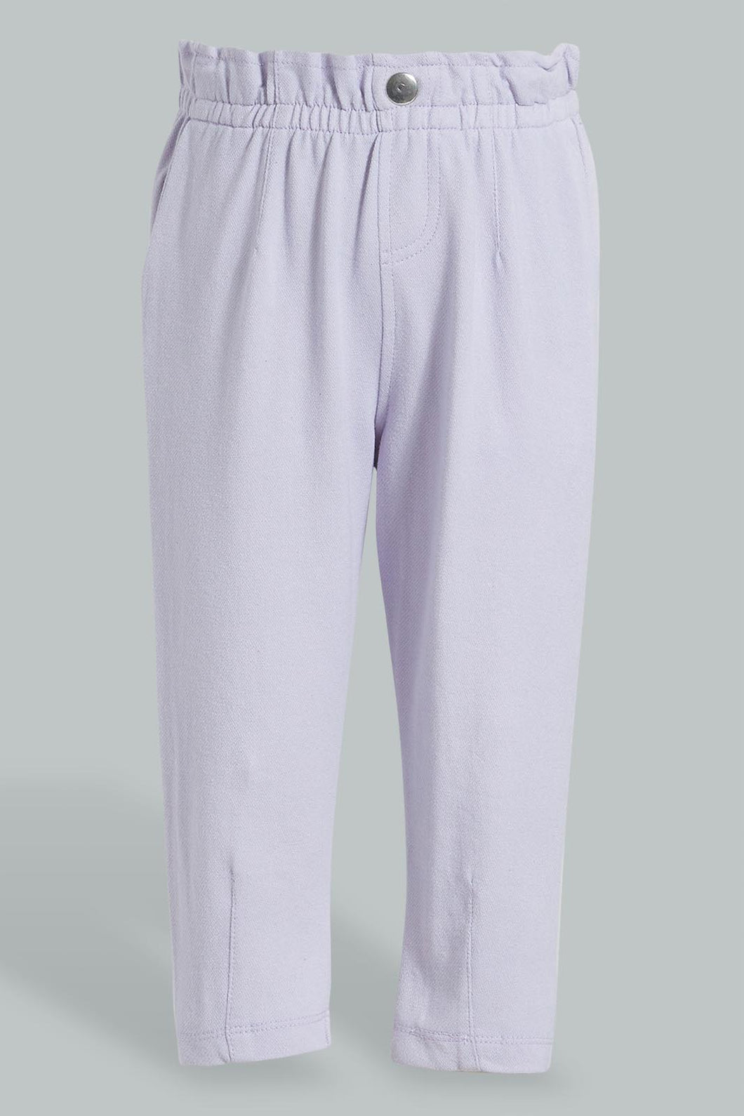 Redtag-Lilac-Knitted-Acid-Wash-Jegging-Trousers-Infant-Girls-3 to 24 Months