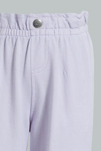 Redtag-Lilac-Knitted-Acid-Wash-Jegging-Trousers-Infant-Girls-3 to 24 Months