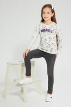 Load image into Gallery viewer, Redtag-Grey-Side-Tape-Jegging-Jeggings-Girls-2 to 8 Years
