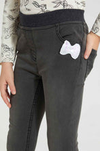 Load image into Gallery viewer, Redtag-Grey-Side-Tape-Jegging-Jeggings-Girls-2 to 8 Years
