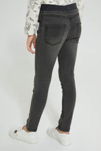 Load image into Gallery viewer, Redtag-Grey-Side-Tape-Jegging-Jeggings-Girls-2 to 8 Years
