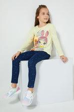 Load image into Gallery viewer, Redtag-Navy-Printed-Jegging-Jeggings-Girls-2 to 8 Years
