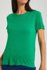 Redtag-Green-Plain-Short--Sleeve-Crew-Neck--T-Shirt-Plain-Women's-