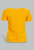 Redtag-Orange-Plain-Short--Sleeve-Crew-Neck--T-Shirt-Active-Tees-Women's-