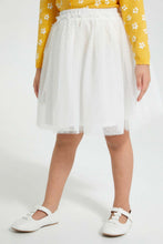 تنزيل الصورة على معرض الصور، Redtag-Cream-Mesh-Dobby-Skirt-Skirts-Girls-2 to 8 Years
