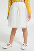 Redtag-Cream-Mesh-Dobby-Skirt-Skirts-Girls-2 to 8 Years