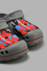 Redtag-Grey-Spiderman-Character-Clog-Clogs-Boys-3 to 5 Years