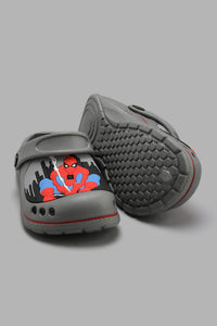 Redtag-Grey-Spiderman-Character-Clog-Clogs-Boys-3 to 5 Years