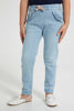 Redtag-Light-Wash-Pullon-Jogger-Jeans-Regular-Fit-Girls-2 to 8 Years