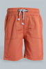 Redtag-White-Car-T-Shirt-With-Orange-Twill-Short-Casual-Set(2-Pack)-Sets-Infant-Boys-3 to 24 Months
