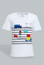 Load image into Gallery viewer, Redtag-White-Car-T-Shirt-With-Orange-Twill-Short-Casual-Set(2-Pack)-Sets-Infant-Boys-3 to 24 Months
