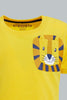Redtag-Mustard-Tiger-T-Shirt-With-Terry-Short-(2-Pack)-Sets-Infant-Boys-3 to 24 Months