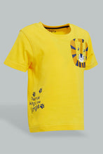 Load image into Gallery viewer, Redtag-Mustard-Tiger-T-Shirt-With-Terry-Short-(2-Pack)-Sets-Infant-Boys-3 to 24 Months
