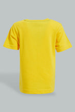 Load image into Gallery viewer, Redtag-Mustard-Tiger-T-Shirt-With-Terry-Short-(2-Pack)-Sets-Infant-Boys-3 to 24 Months
