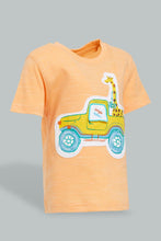 Load image into Gallery viewer, Redtag-Orange-Yd-T-Shirt-With-Blue-Terry-Short-(2-Pack)-Colour:Orange,-Filter:Infant-Boys-(3-to-24-Mths),-Infant-Boys-Sets,-New-In,-New-In-INB,-Non-Sale,-S22B,-Section:Kidswear-Infant-Boys-3 to 24 Months
