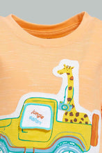 Load image into Gallery viewer, Redtag-Orange-Yd-T-Shirt-With-Blue-Terry-Short-(2-Pack)-Colour:Orange,-Filter:Infant-Boys-(3-to-24-Mths),-Infant-Boys-Sets,-New-In,-New-In-INB,-Non-Sale,-S22B,-Section:Kidswear-Infant-Boys-3 to 24 Months
