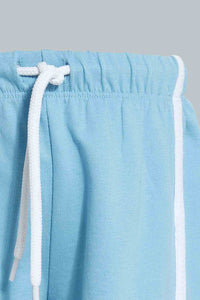 Redtag-Blue-Jersey-Rib-Casual-Set-(2-Pack)-Sets-Infant-Boys-3 to 24 Months
