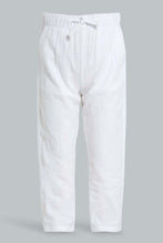 Load image into Gallery viewer, Redtag-White-Linen-Pull-On-Casual-Trousers-Chinos-Infant-Boys-3 to 24 Months

