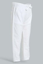 Load image into Gallery viewer, Redtag-White-Linen-Pull-On-Casual-Trousers-Chinos-Infant-Boys-3 to 24 Months
