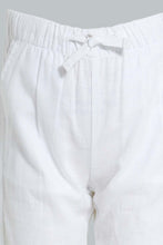 Load image into Gallery viewer, Redtag-White-Linen-Pull-On-Casual-Trousers-Chinos-Infant-Boys-3 to 24 Months
