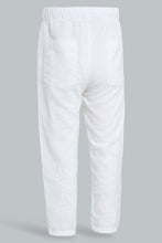 Load image into Gallery viewer, Redtag-White-Linen-Pull-On-Casual-Trousers-Chinos-Infant-Boys-3 to 24 Months
