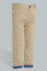 Redtag-Tan-Roll-Up-Casual-Trousers-Chinos-Infant-Boys-3 to 24 Months