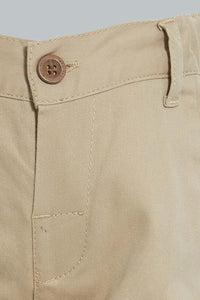 Redtag-Tan-Roll-Up-Casual-Trousers-Chinos-Infant-Boys-3 to 24 Months