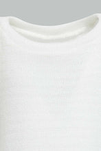 Load image into Gallery viewer, Redtag-White-Plain-Jacquard-T-Shirt-Plain-Infant-Girls-3 to 24 Months
