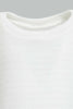 Redtag-White-Plain-Jacquard-T-Shirt-Plain-Infant-Girls-3 to 24 Months