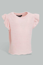 Load image into Gallery viewer, Redtag-Pink-Plain-Jacquard-T-Shirt-Plain-Infant-Girls-3 to 24 Months
