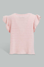 Load image into Gallery viewer, Redtag-Pink-Plain-Jacquard-T-Shirt-Plain-Infant-Girls-3 to 24 Months
